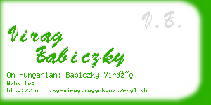 virag babiczky business card